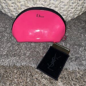 Dior  makeup bag and ysl mirror